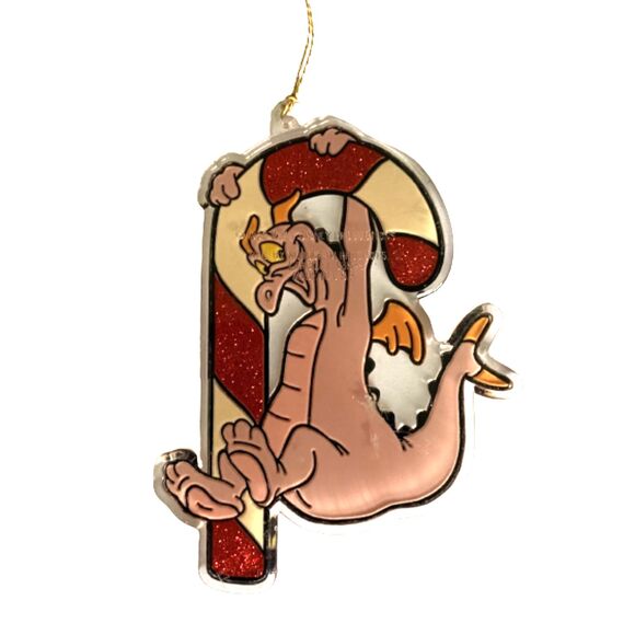 Vintage 1992 Disney EPCOT Figment Candy Cane Acrylic Ornament Tree - Picture 2 of 5